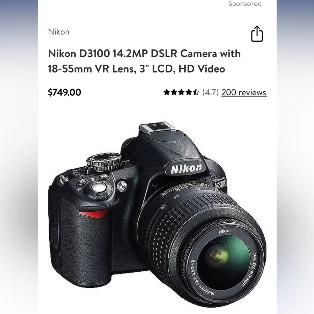 Nikon D3100 digital camera